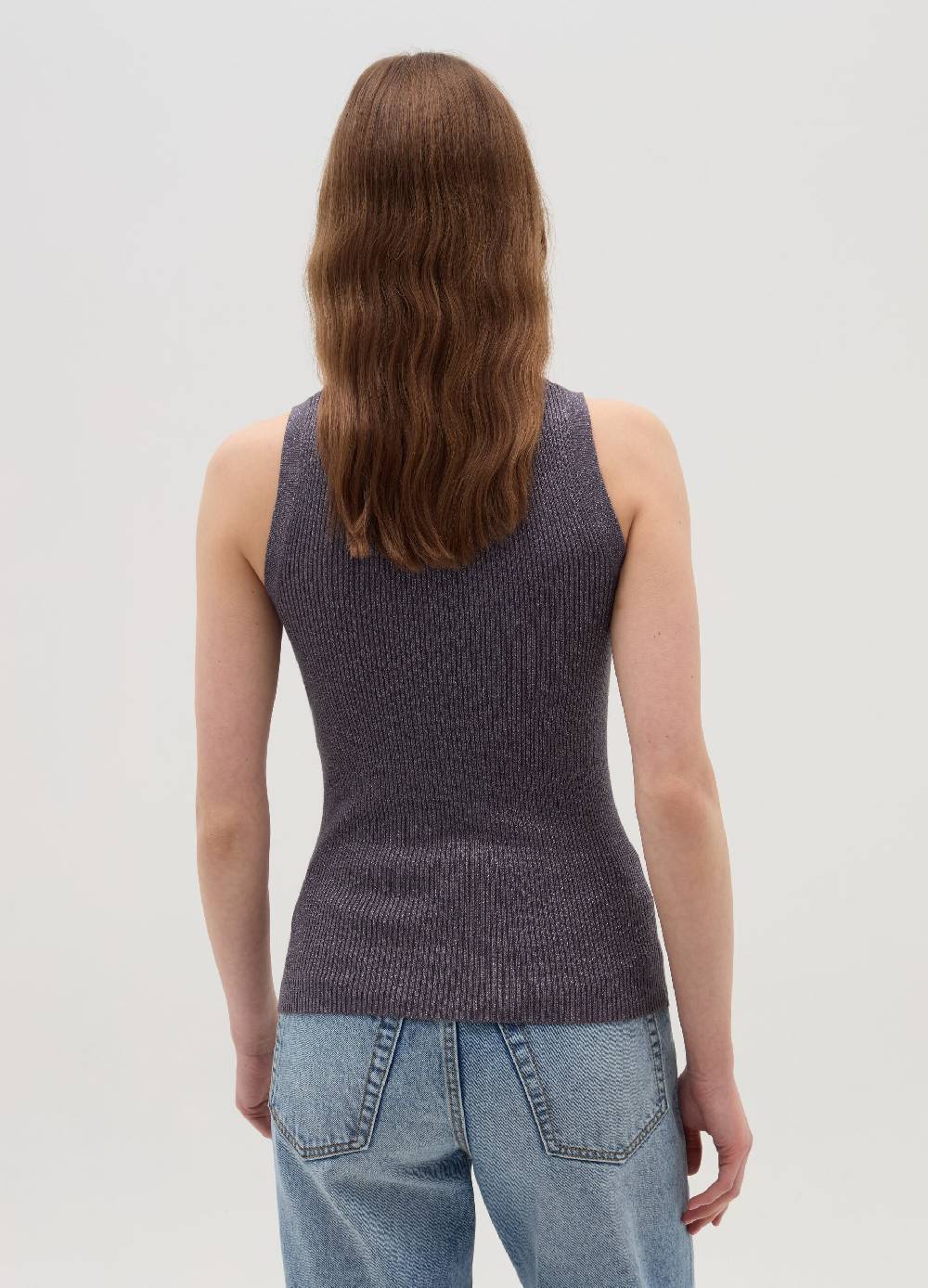 OVS Tank top a costine con lurex Vendita Economica