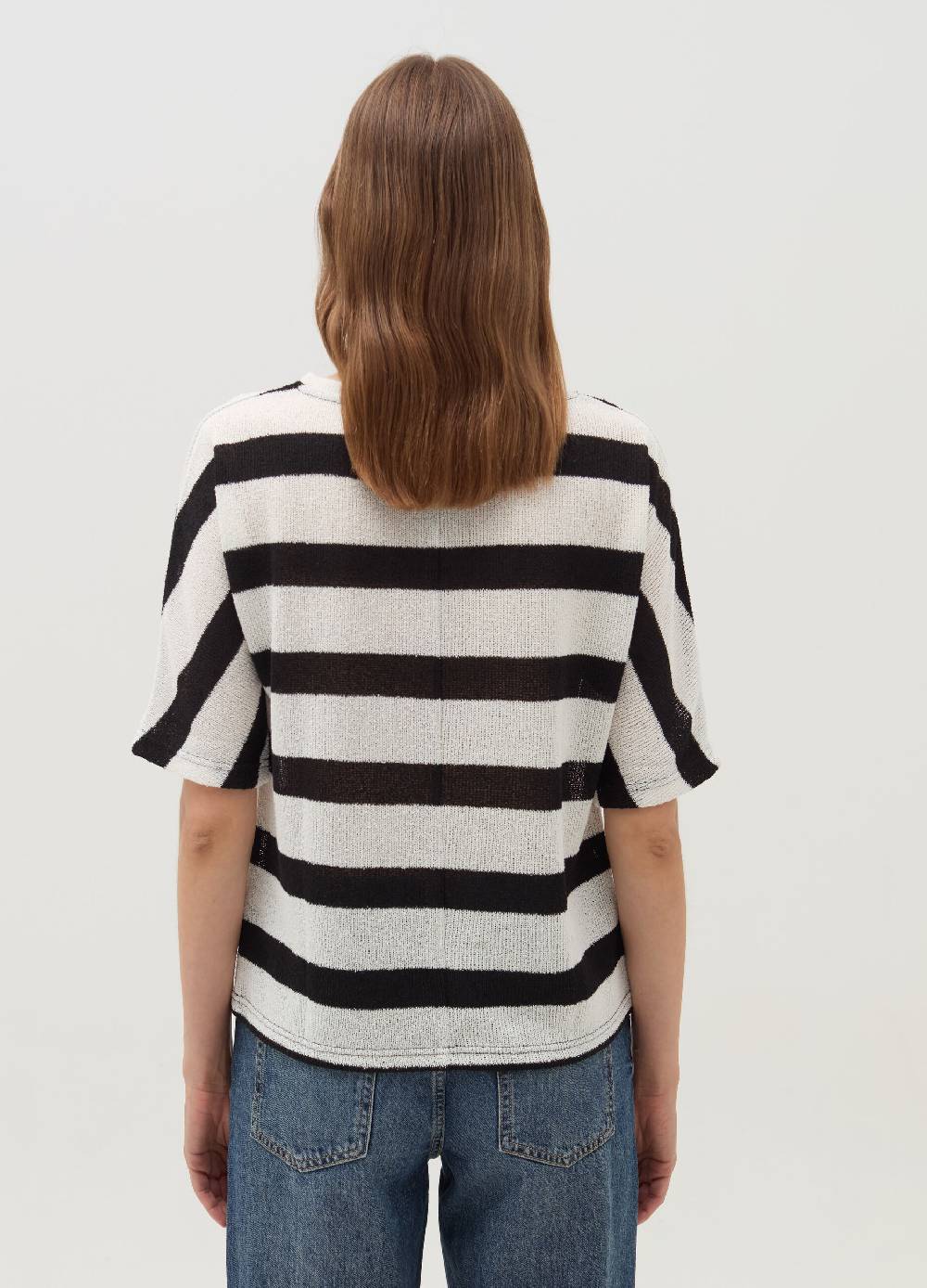 OVS T-shirt a righe con maniche al gomito Nuova