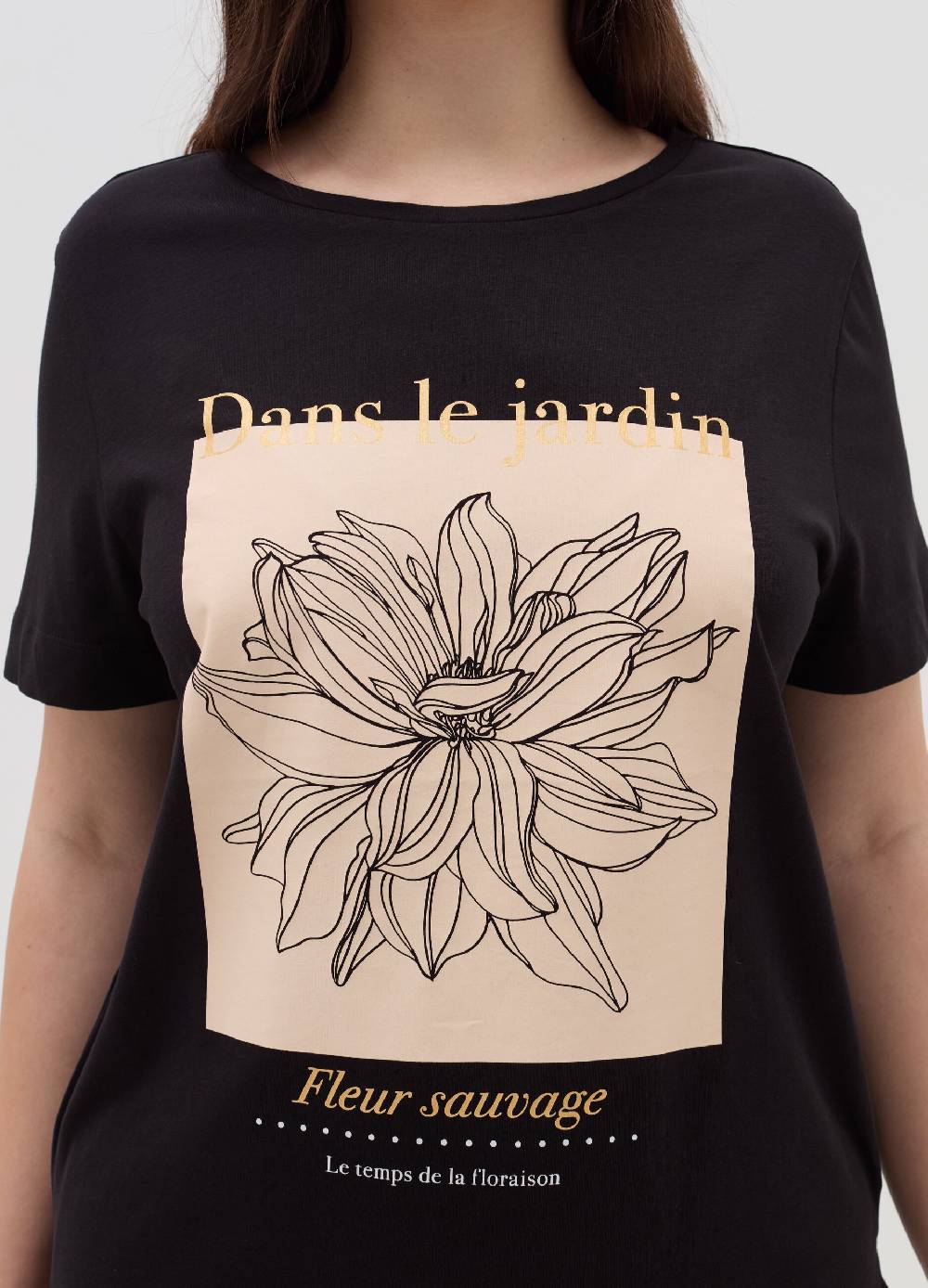 MYA T-shirt in cotone con stampa Curvy Italy