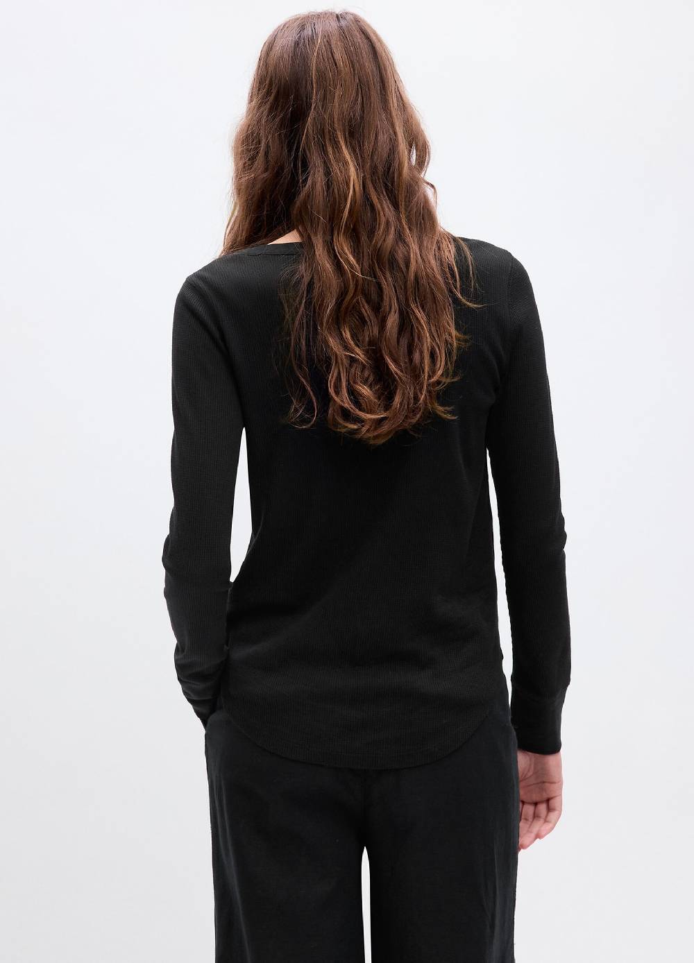 GAP T-shirt con micro trama waffle a maniche lunghe Qualità