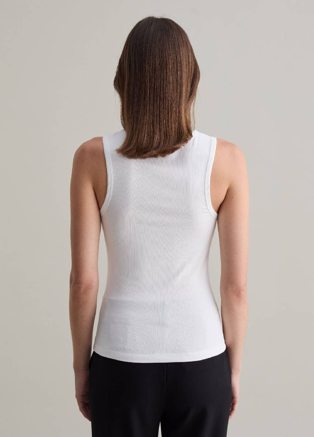 PIOMBO Tank top in viscosa stretch a costine Vendita