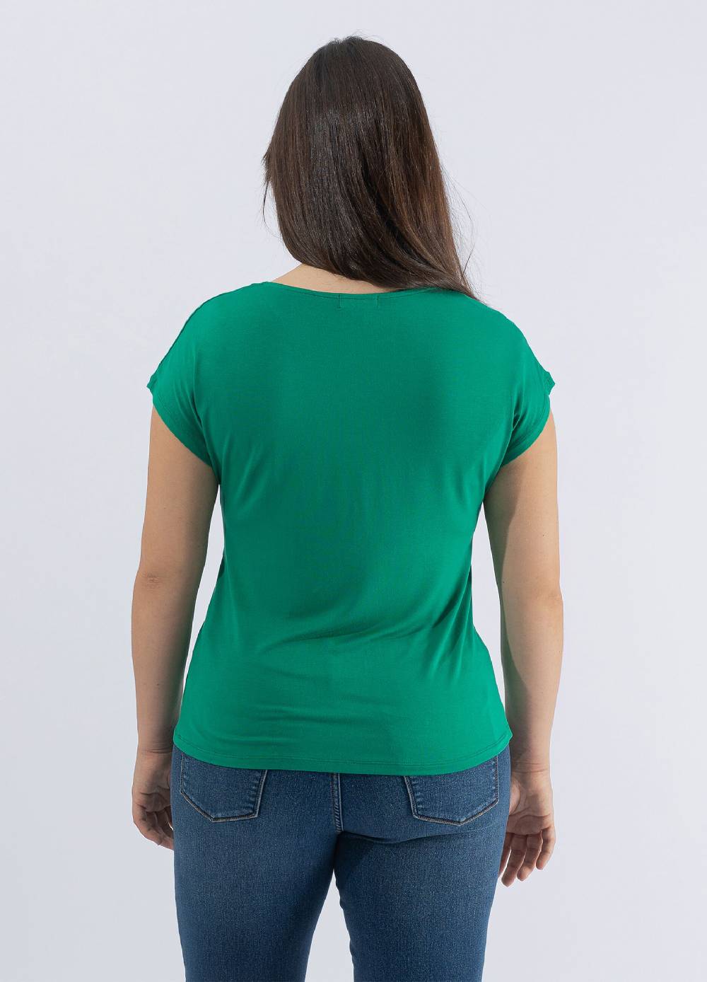 OCTOBER T-shirt scollo a V con nodo Curvy Sconto