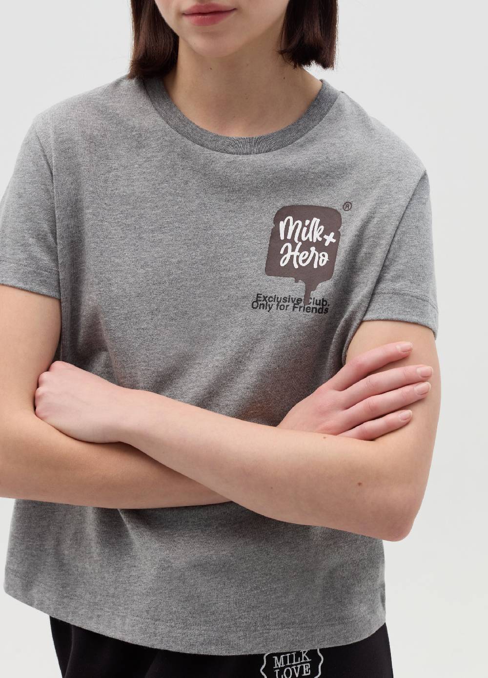 MILK+HERO T-shirt girocollo in cotone Consegna Veloce