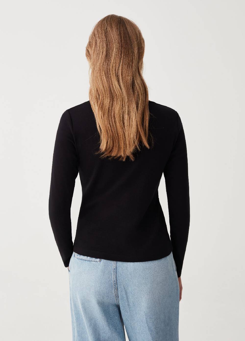 OVS T-shirt scollo rotondo con profilo in strass Fino Al -60%