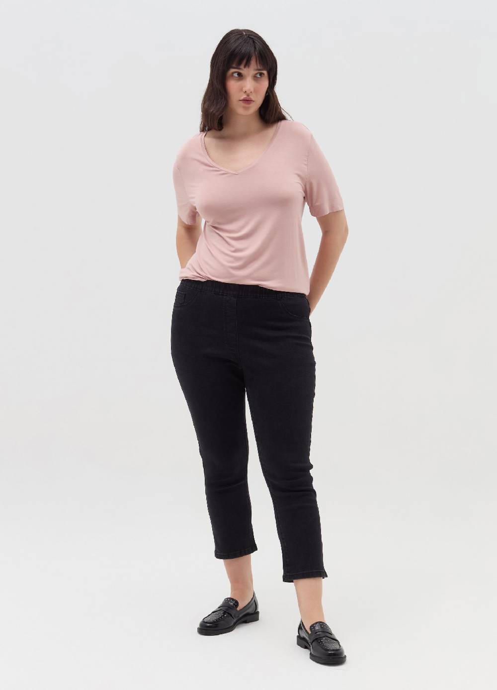 MYA T-shirt con scollo a V Curvy Shopping Online