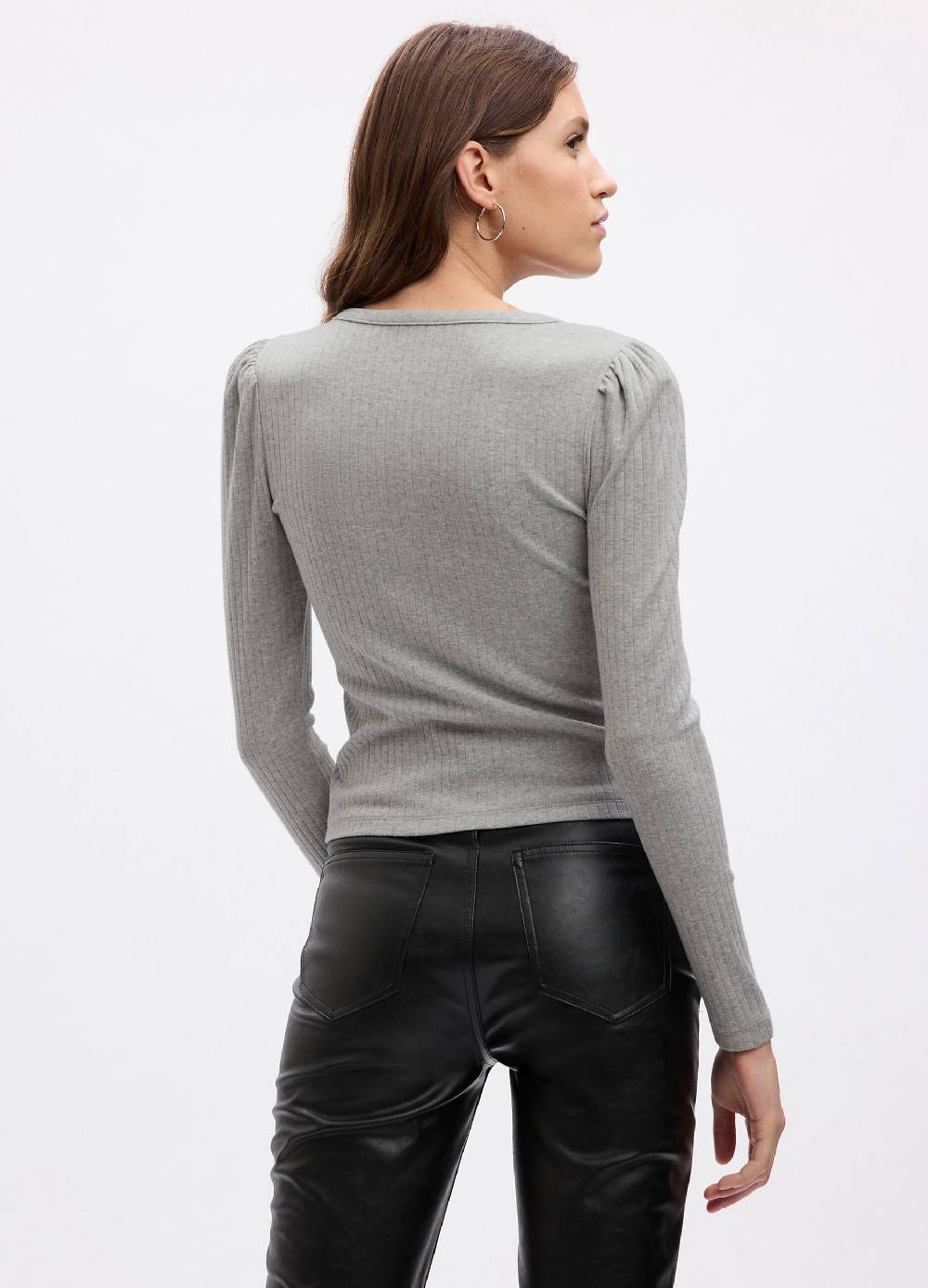 GAP T-shirt a coste con maniche lunghe a sbuffo Prezzo Ridotto