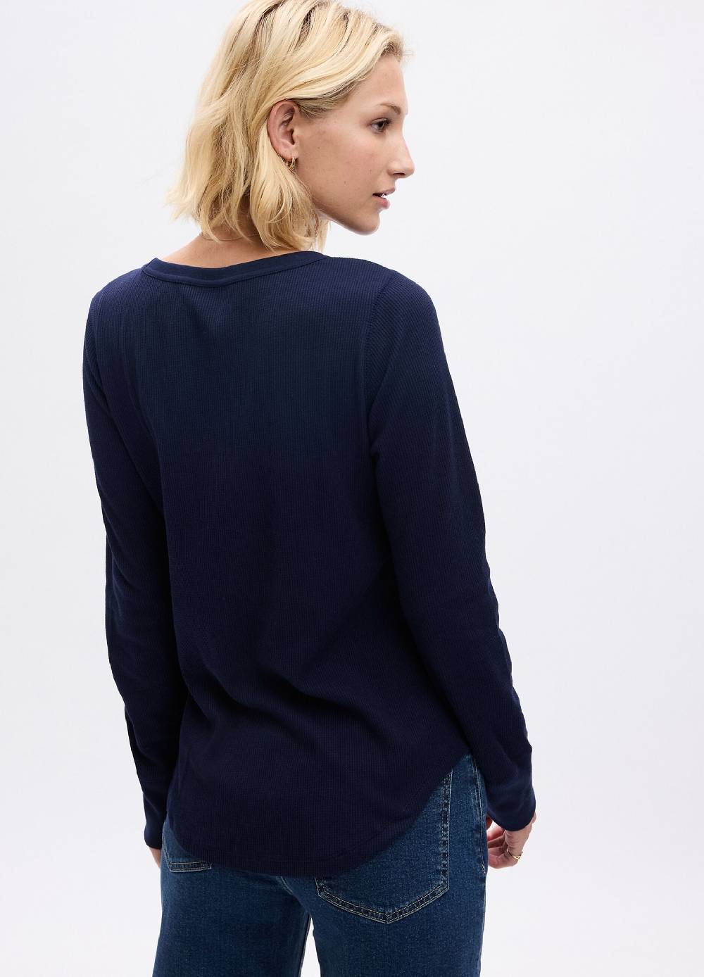 GAP T-shirt con micro trama waffle a maniche lunghe Sottocosto