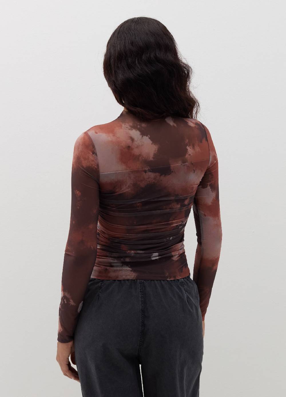 B. ANGEL T-shirt a maniche lunghe in mesh Tie Dye Economico