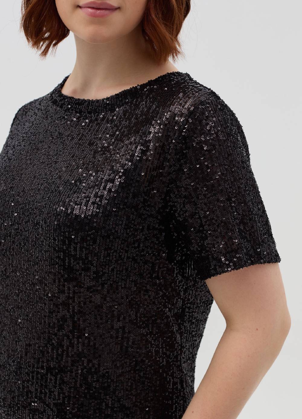 MYA T-shirt con paillettes Curvy In Vendita
