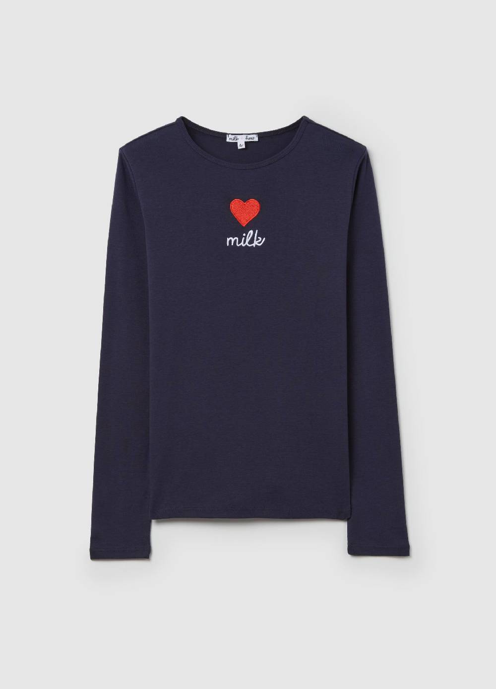 MILK+HERO T-shirt in cotone con maniche lunghe Saldi