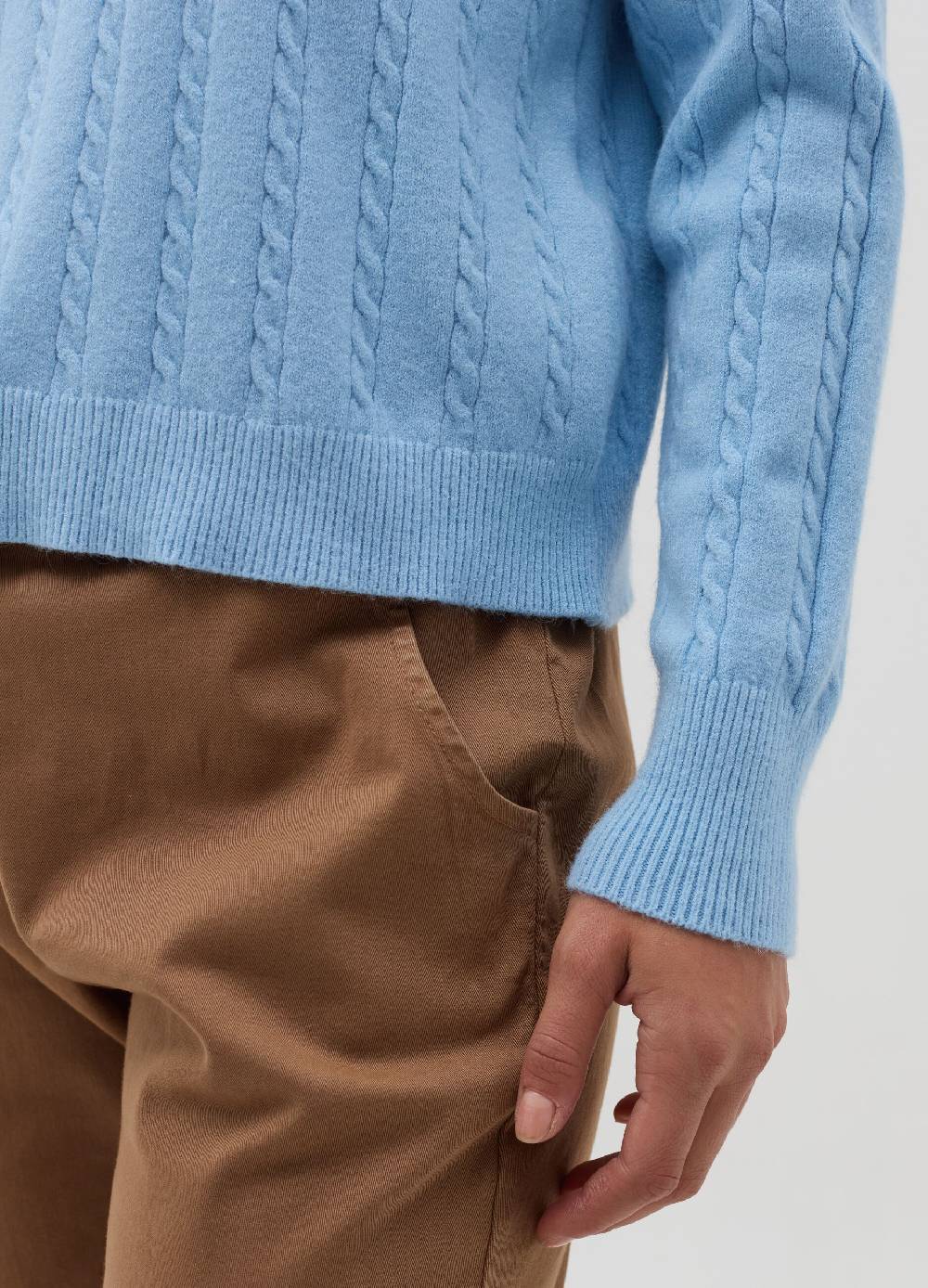 HYBRID Pullover a coste con lavorazione intrecciata Vendita Economica