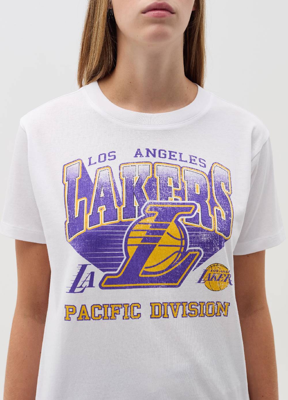 NBA T-shirt con stampa Los Angeles Lakers Nuova
