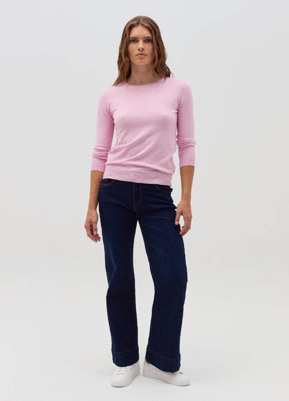 HYBRID Pullover girocollo con piccolo risvolto Italy