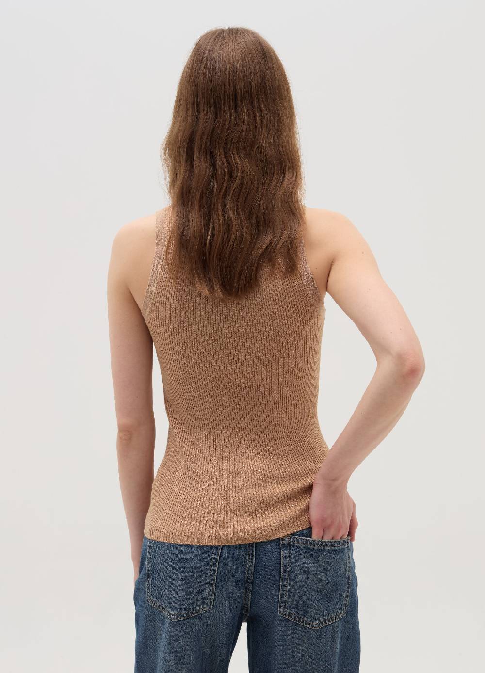 OVS Tank top a costine con lurex Spedizione Gratuita