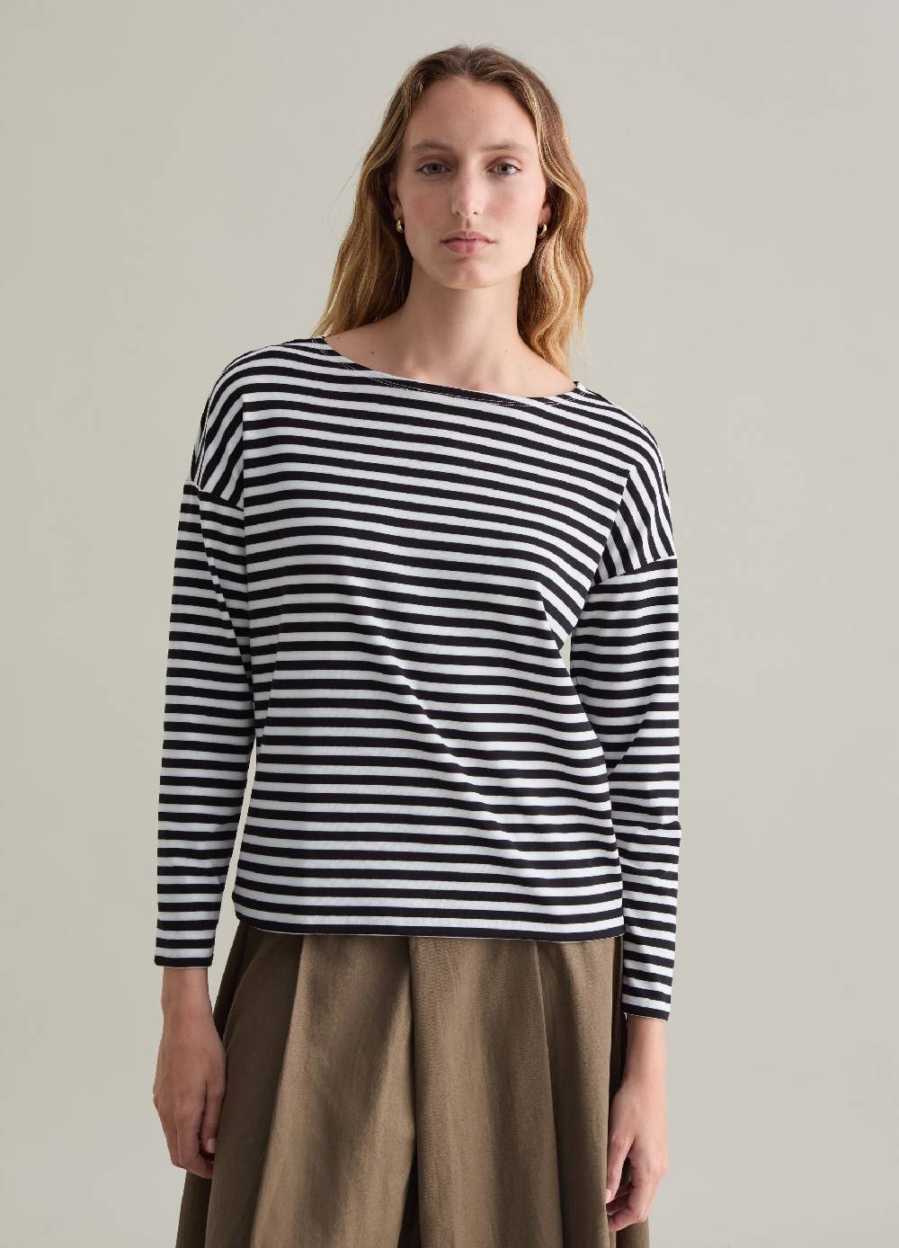 PIOMBO T-shirt a righe con maniche lunghe Soddisfazione Garantita