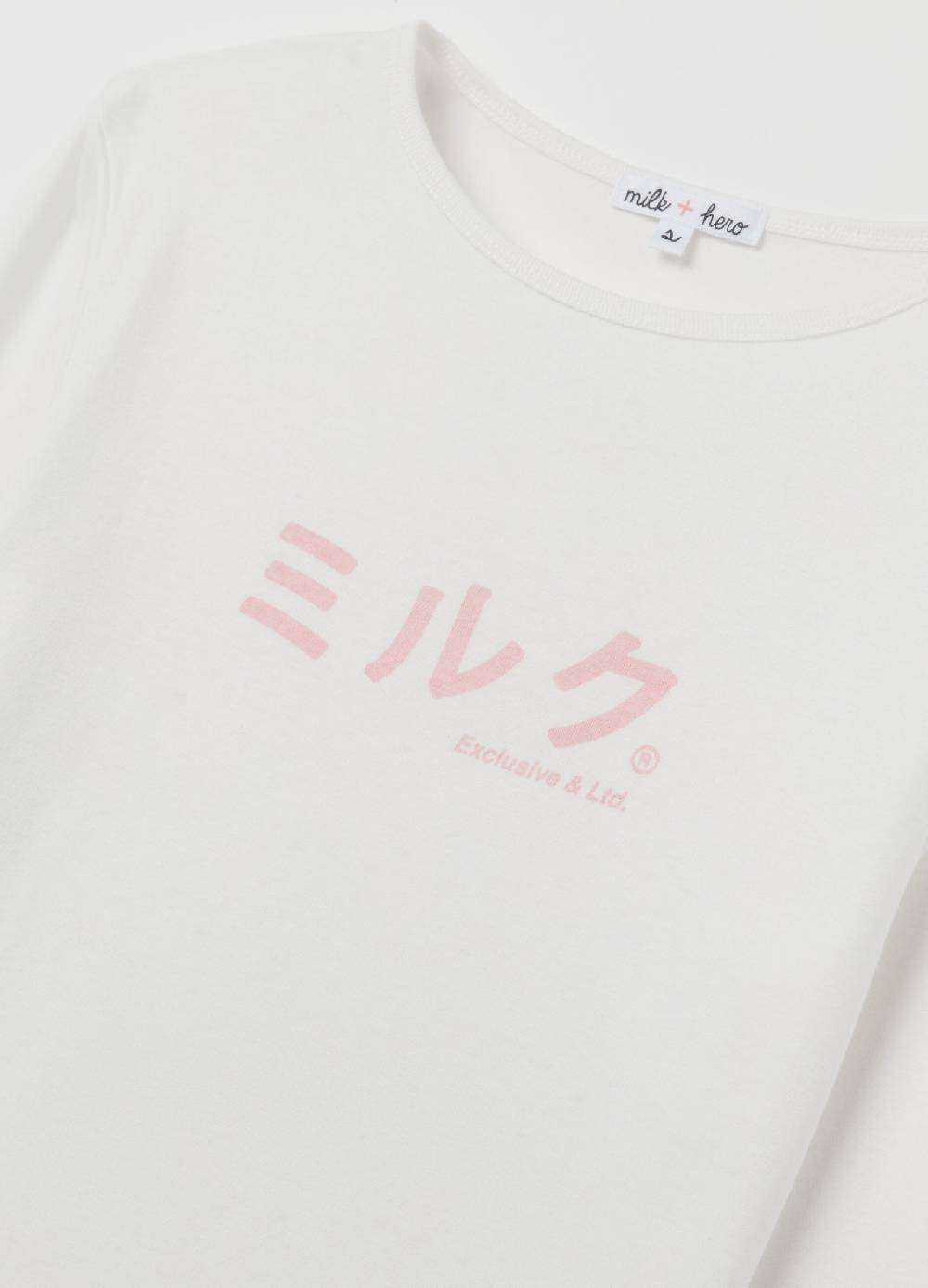 MILK+HERO T-shirt in cotone con maniche lunghe Prezzo Ridotto