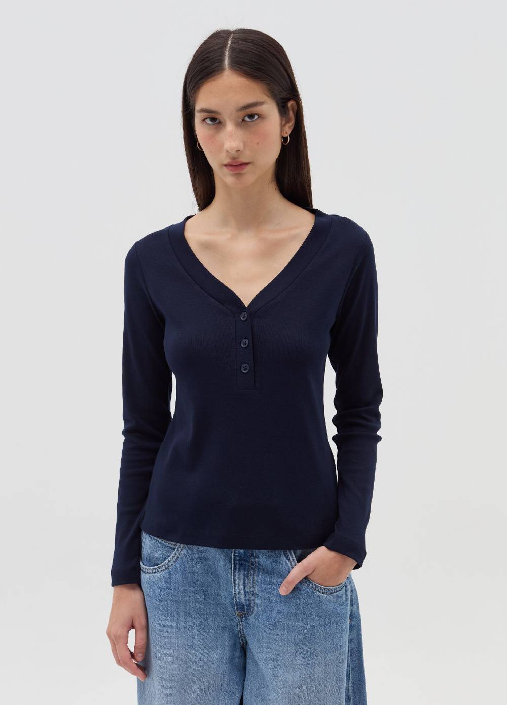 OVS T-shirt maniche lunghe scollo serafino Sconto
