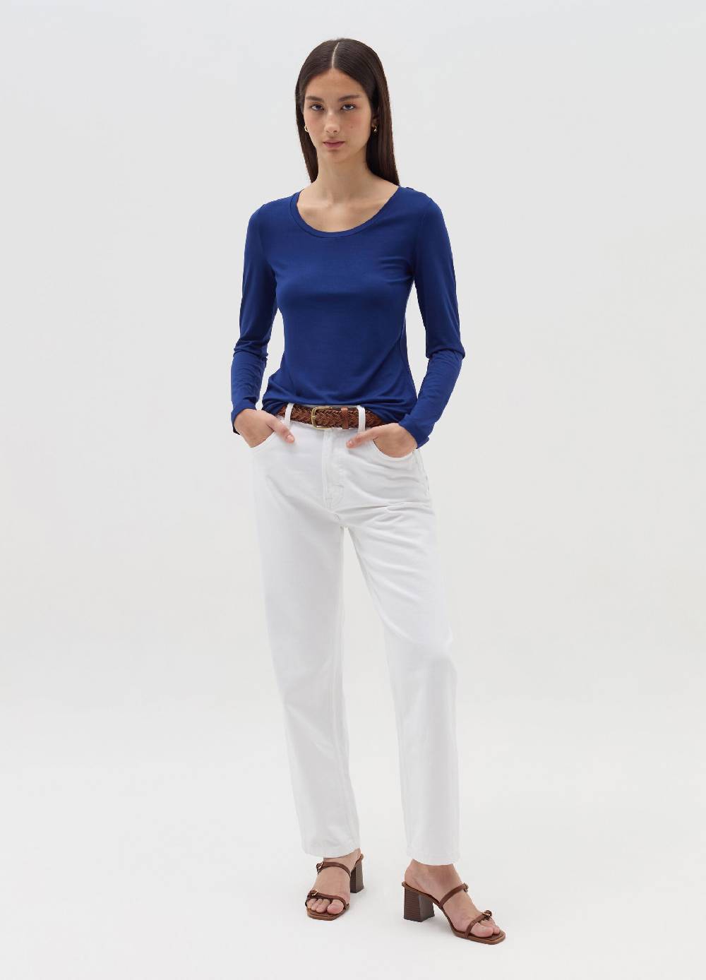 OVS T-shirt a maniche lunghe in viscosa stretch Offerta