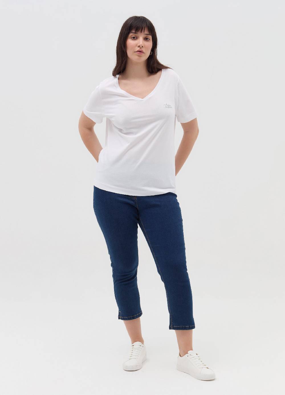 MYA T-shirt con ricamo lurex Curvy Economico