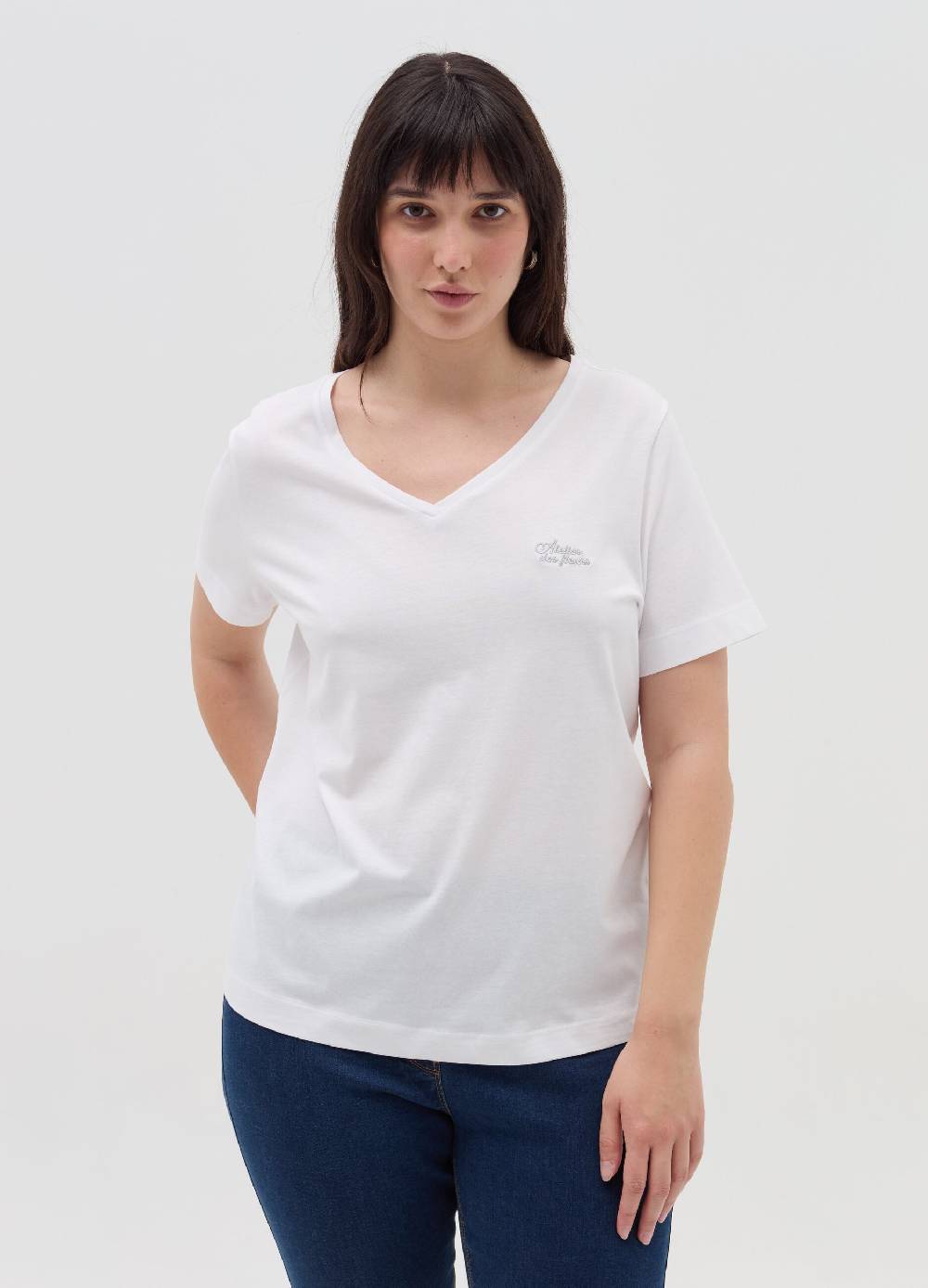 MYA T-shirt con ricamo lurex Curvy Economico