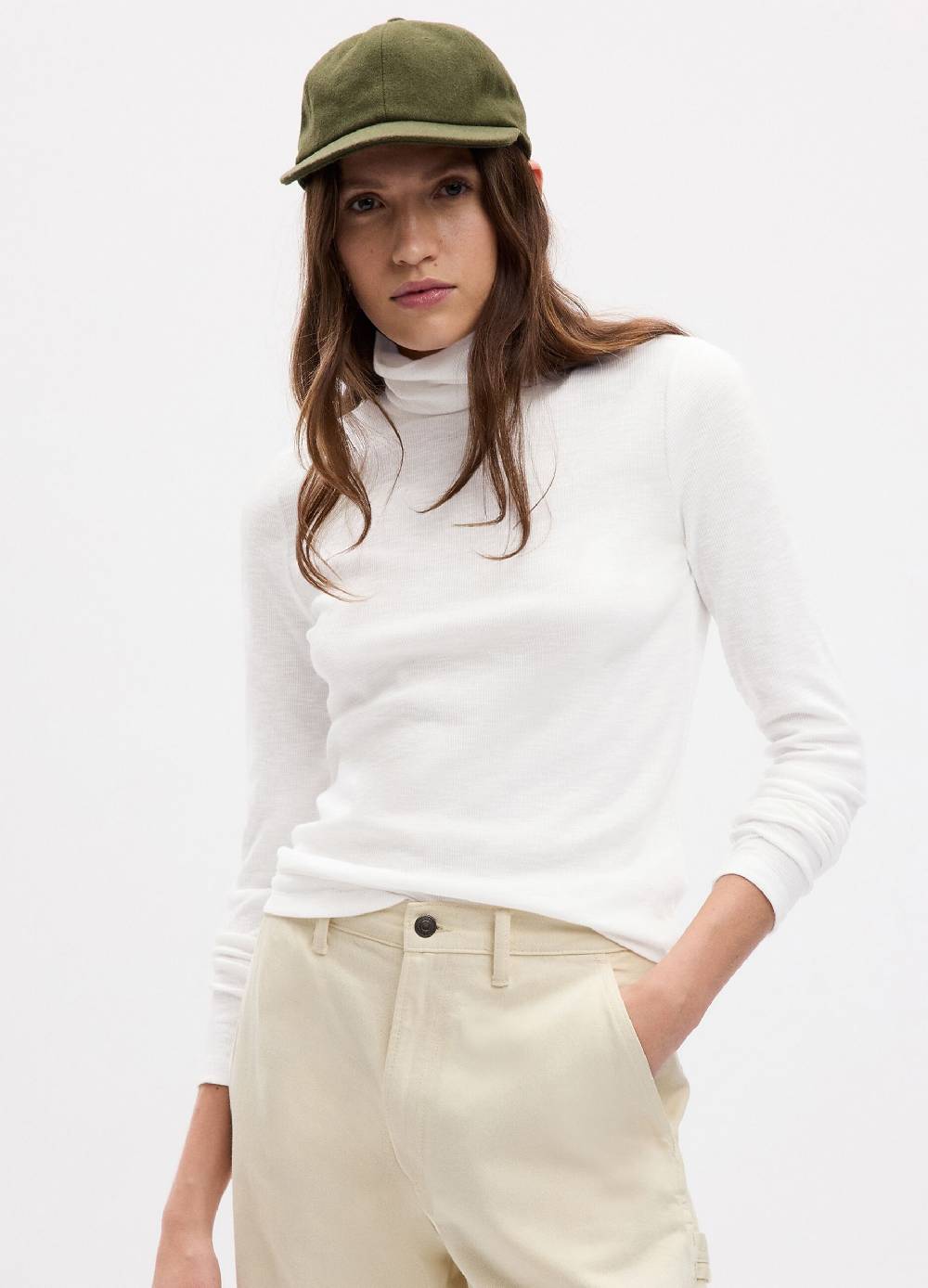 GAP T-shirt a costine sottili con collo alto Fino al 65% di sconto