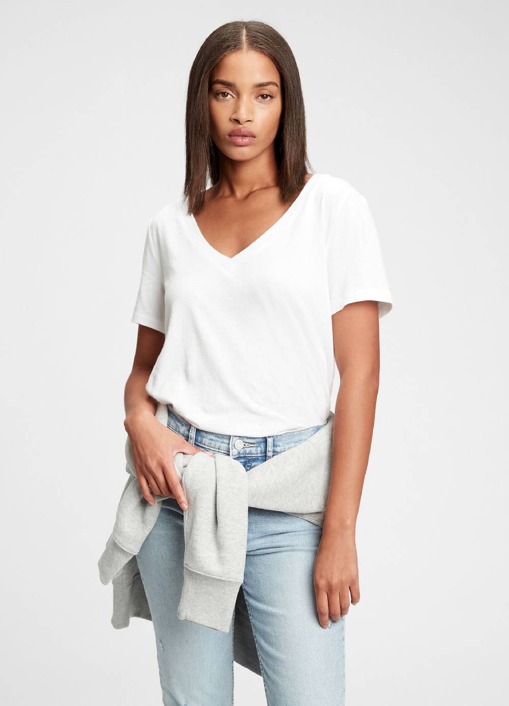GAP T-shirt in cotone con scollo a V Discount Store per i nuovi prodotti