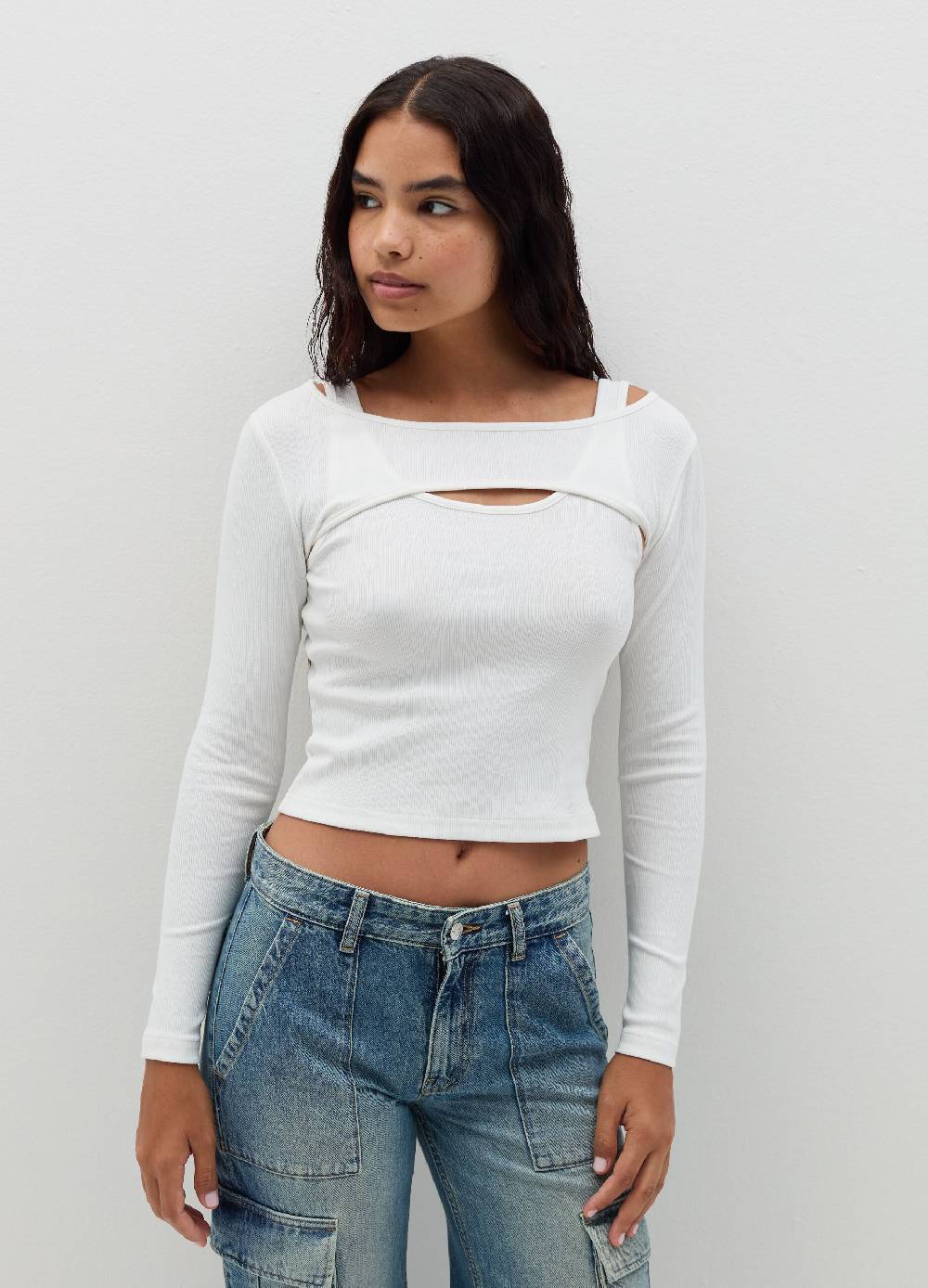B. ANGEL T-shirt a maniche lunghe con dettaglio cut out Solo un giorno rimasto