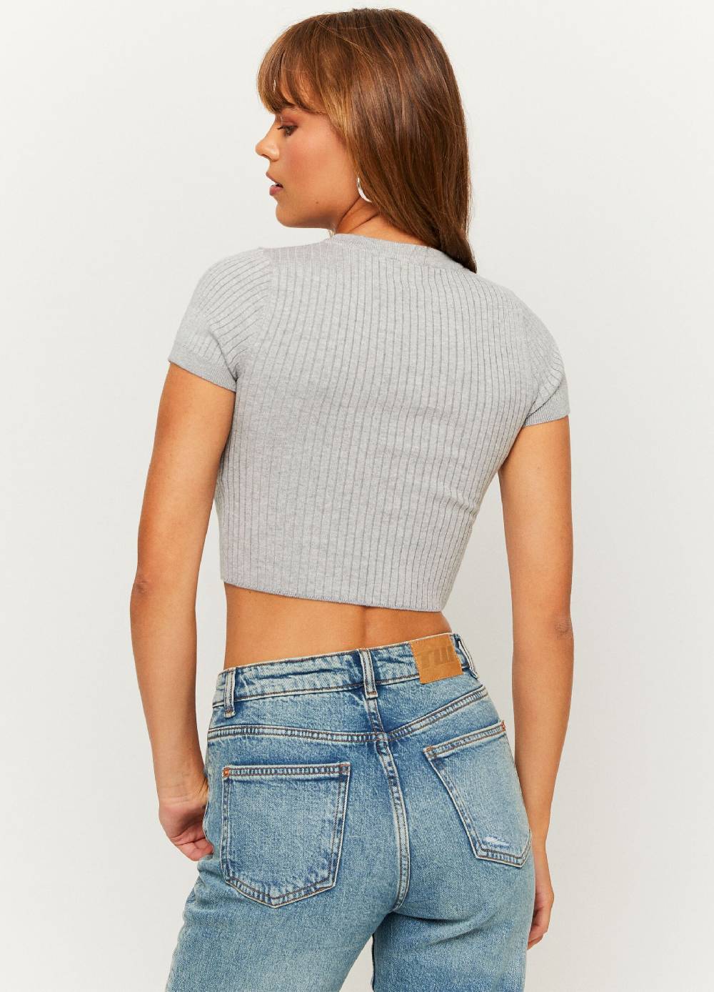 TALLY WEIJL T-shirt cropped a coste piatte 2025