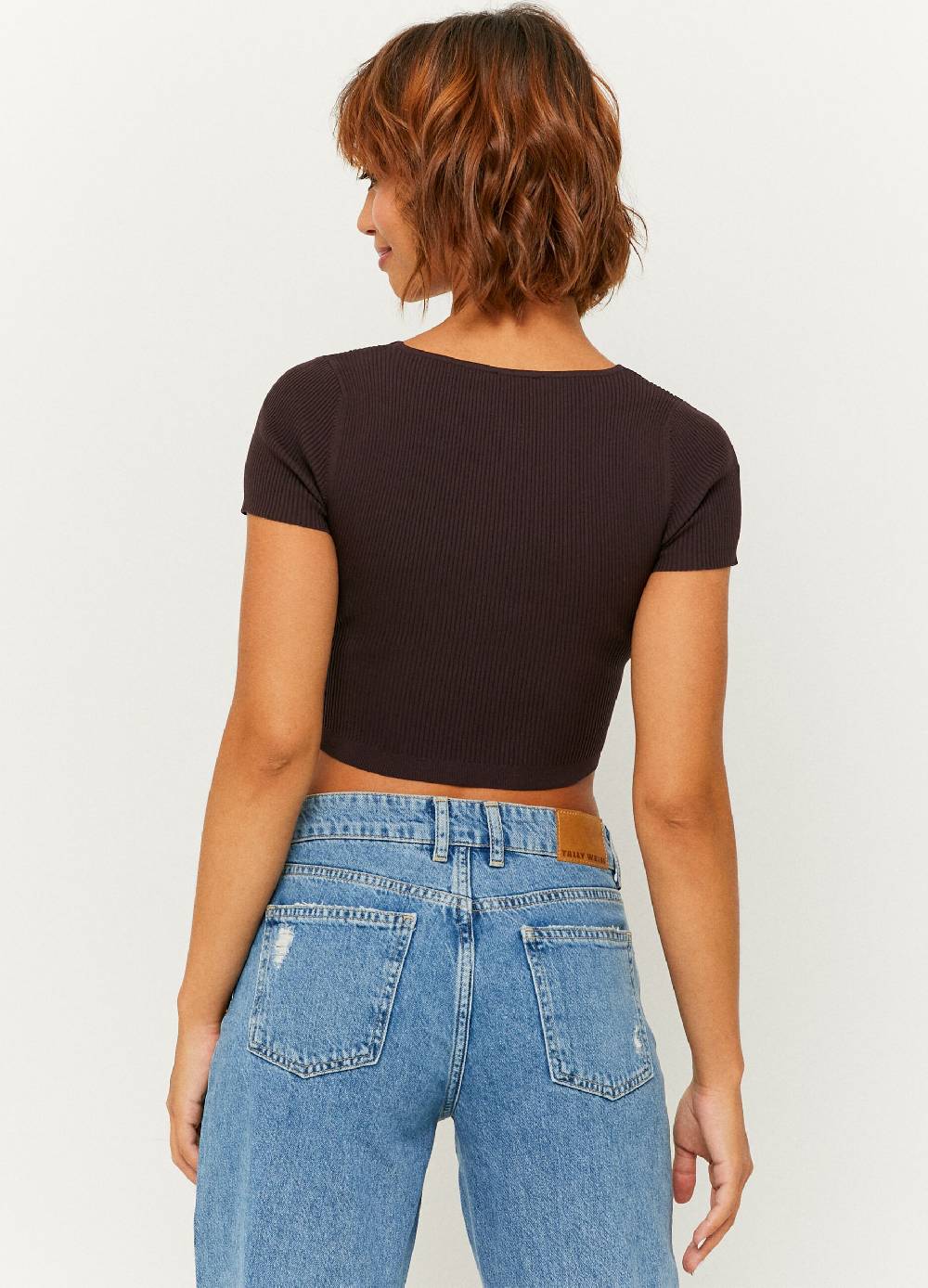 TALLY WEIJL Crop top a costine Italy