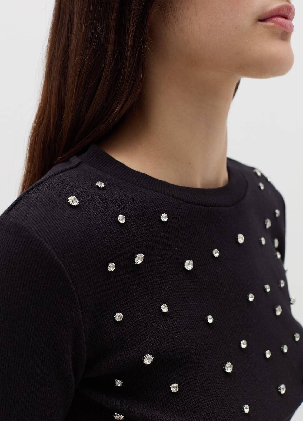 B. ANGEL T-shirt a maniche lunghe con strass Nuovo