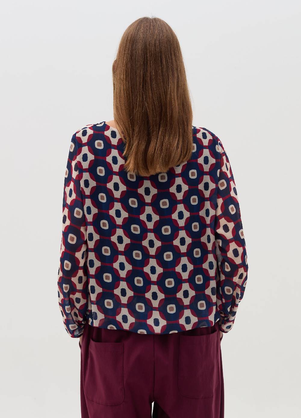 HYBRID Blusa con stampa geometrica Qualità Garantita