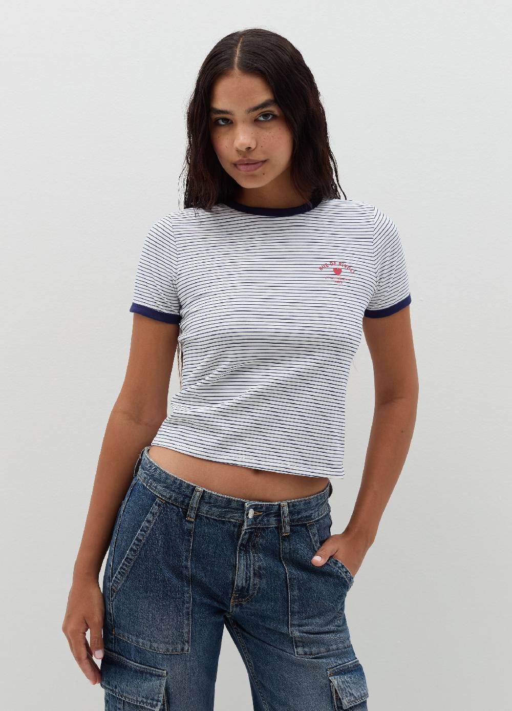 B. ANGEL T-shirt con profili a contrasto e stampa Sottocosto