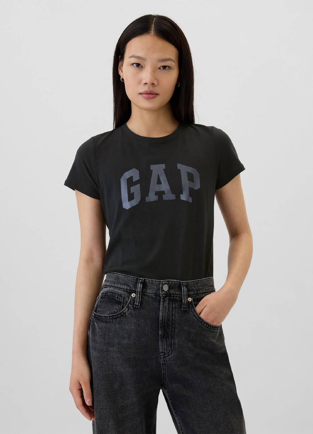 GAP T-shirt con stampa logo in foil In Vendita