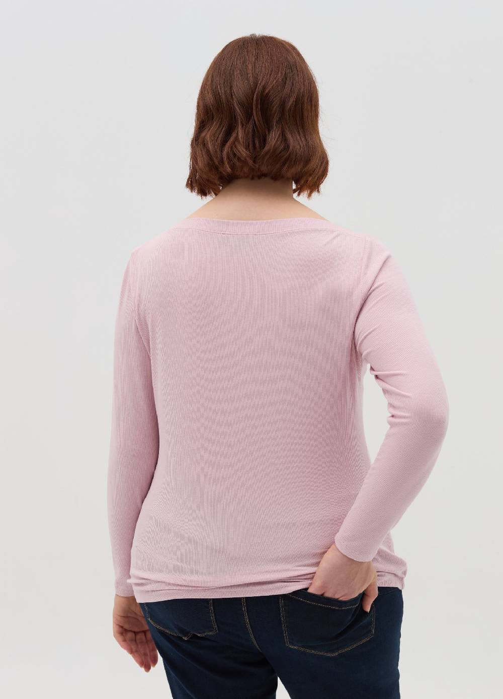 MYA T-shirt a costine con scollo a barca Curvy I Più Venduti