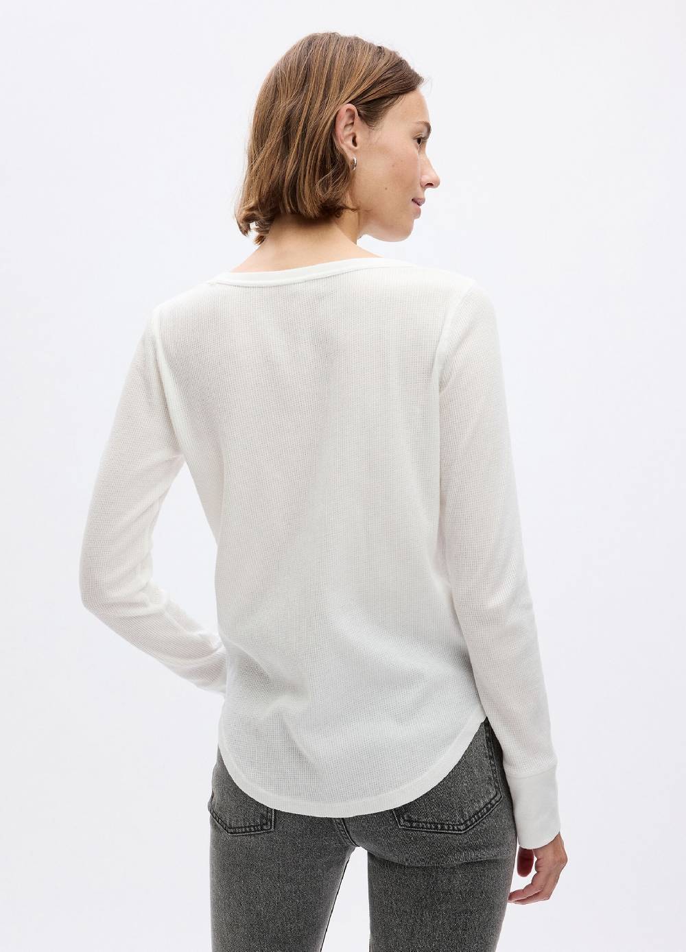 GAP T-shirt con micro trama waffle a maniche lunghe In Saldo