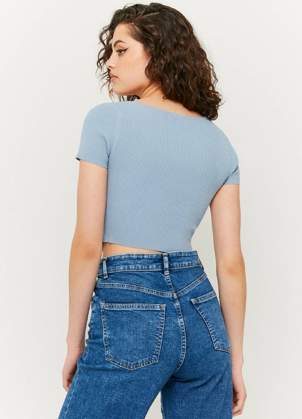 TALLY WEIJL Crop top a costine Nuova