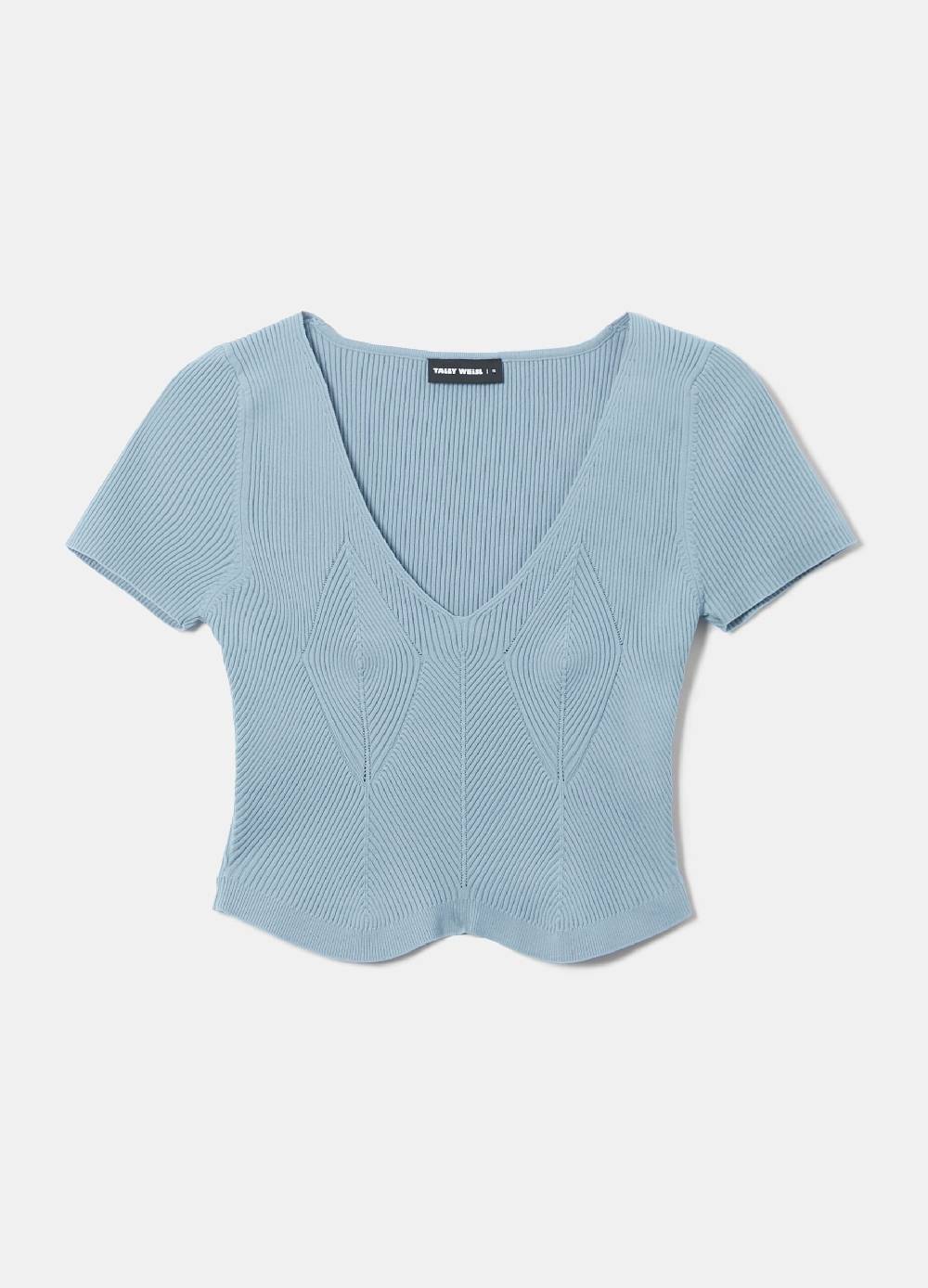 TALLY WEIJL Crop top a costine Nuova