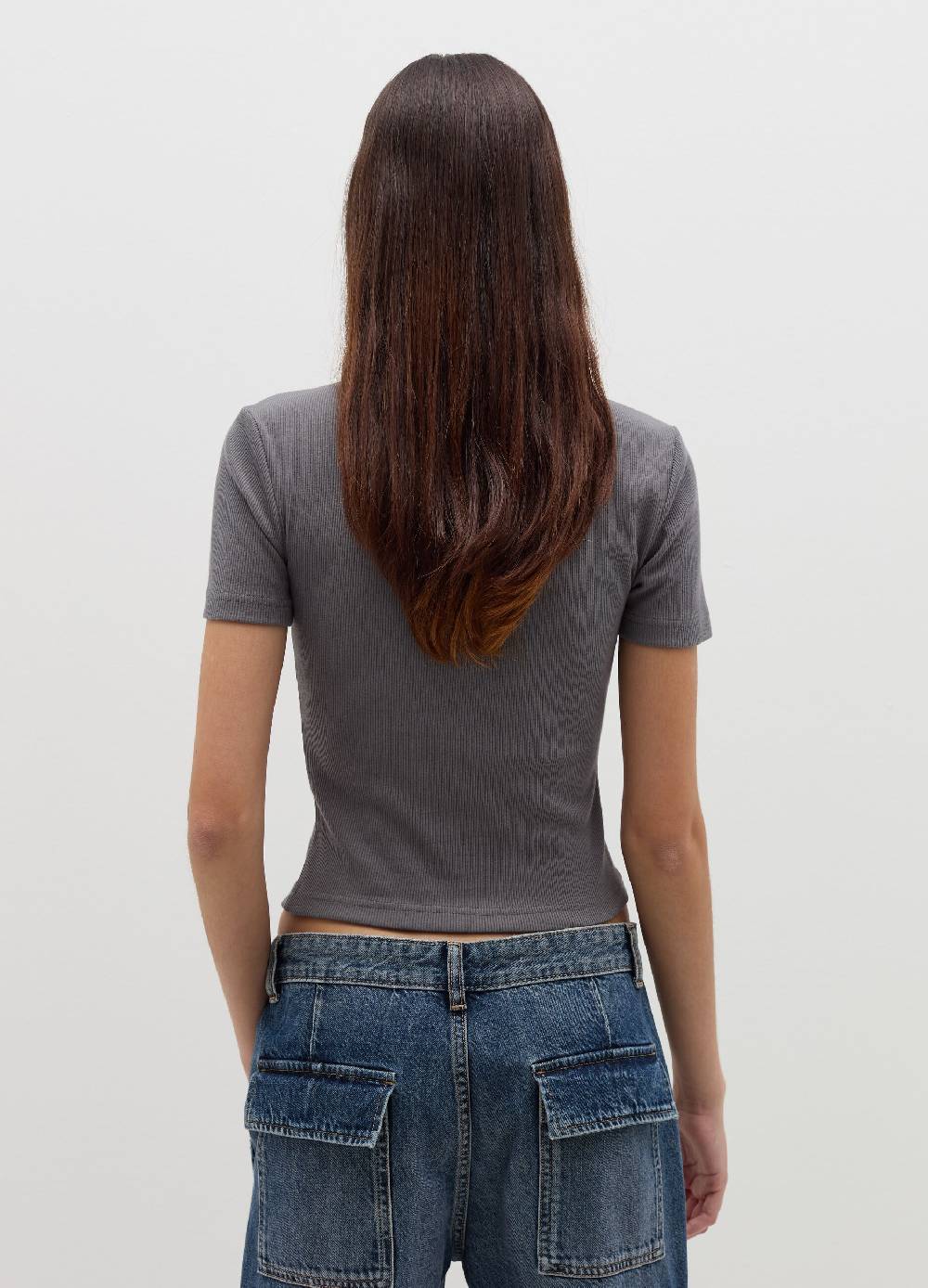 B. ANGEL T-shirt in cotone stretch a costine Flash Sale