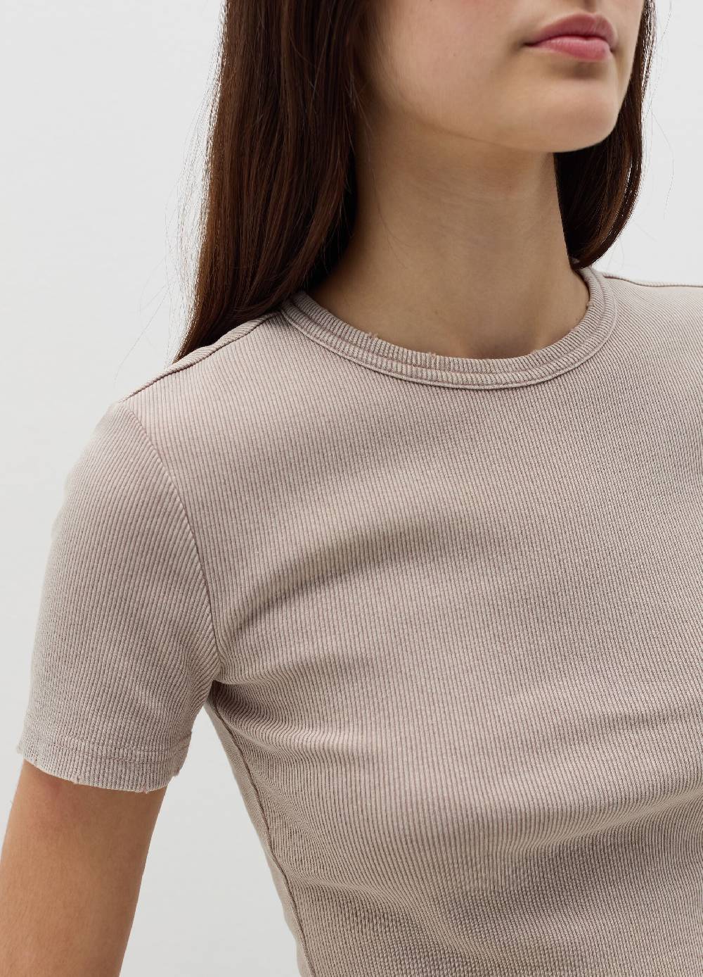B. ANGEL T-shirt in cotone stretch a costine Fornitura limitata