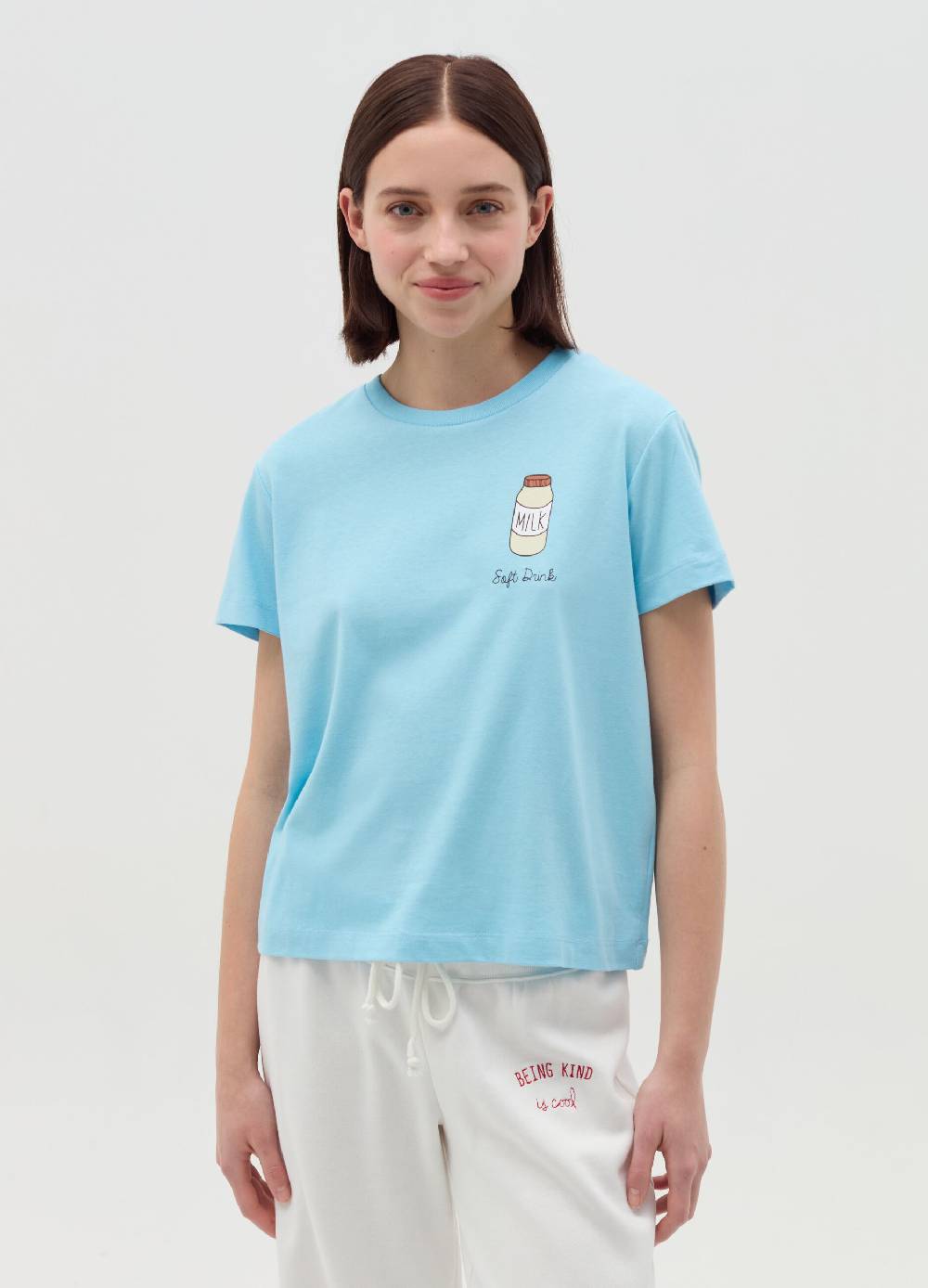 MILK+HERO T-shirt girocollo in cotone Smaltimento dello stoccaggio