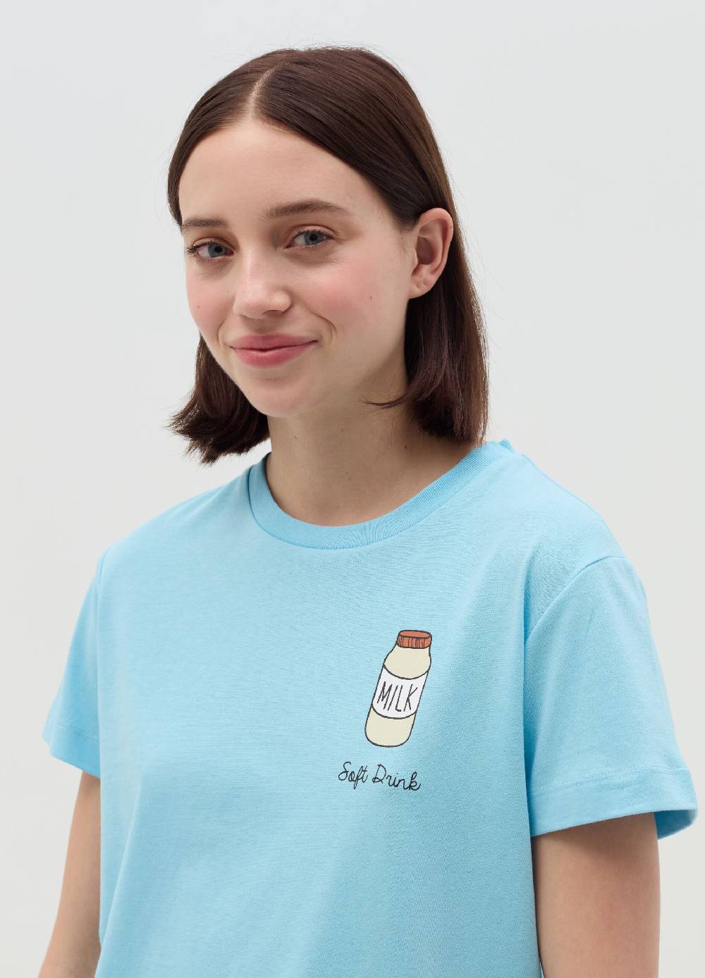 MILK+HERO T-shirt girocollo in cotone Smaltimento dello stoccaggio