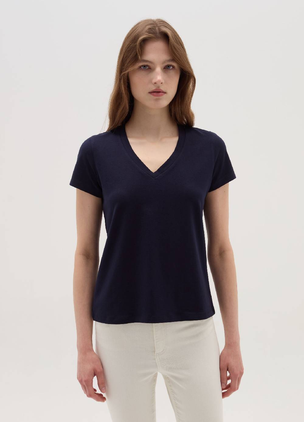 OVS T-shirt tinta unita con scollo a V Nuovi prodotti