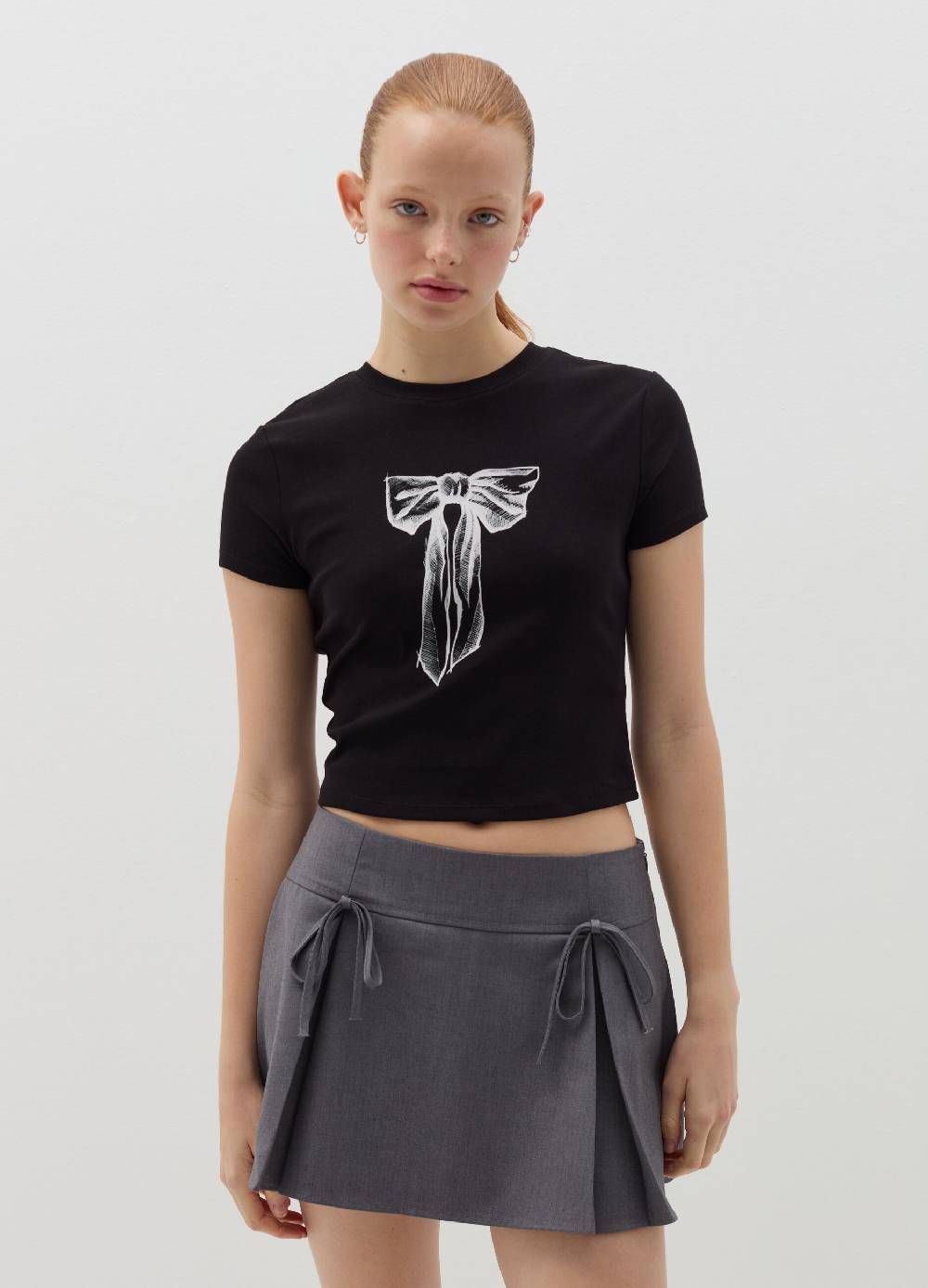 B. ANGEL T-shirt in cotone stretch con stampa Liquidazione
