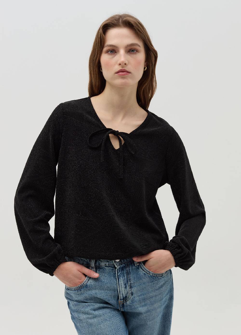 OVS T-shirt in lurex a maniche lunghe Sconti VIP