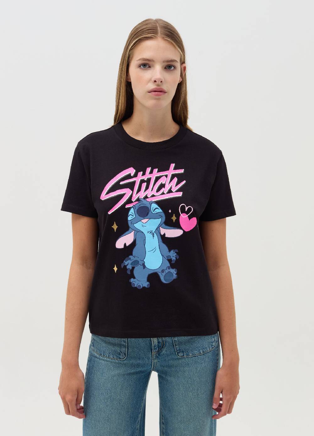 OVS T-shirt in cotone stampa Stitch Only for today