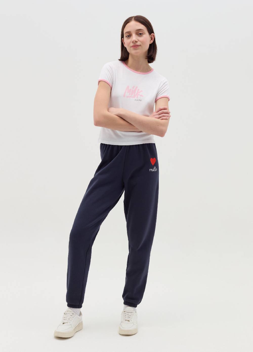 MILK+HERO T-shirt girocollo con stampa Sostegno trimestrale