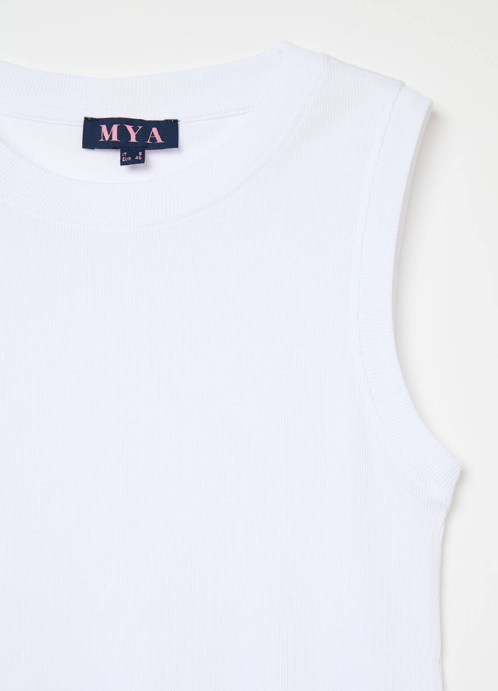 MYA Tank top a costine sottili Curvy Esporta salva