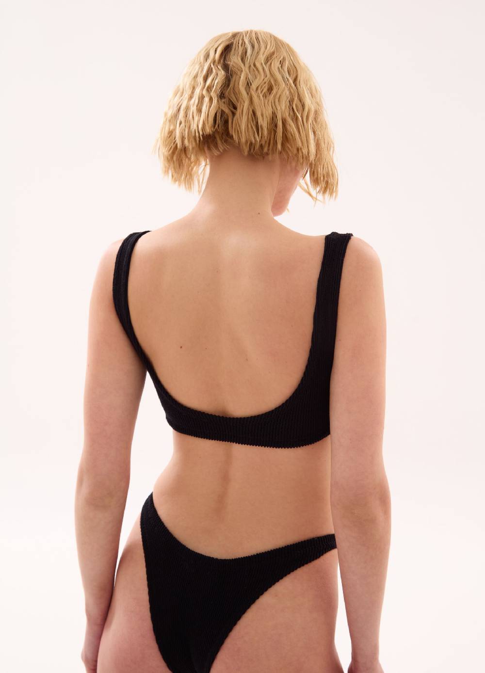UTOPJA Crinkle Bikini Top Black In vendita