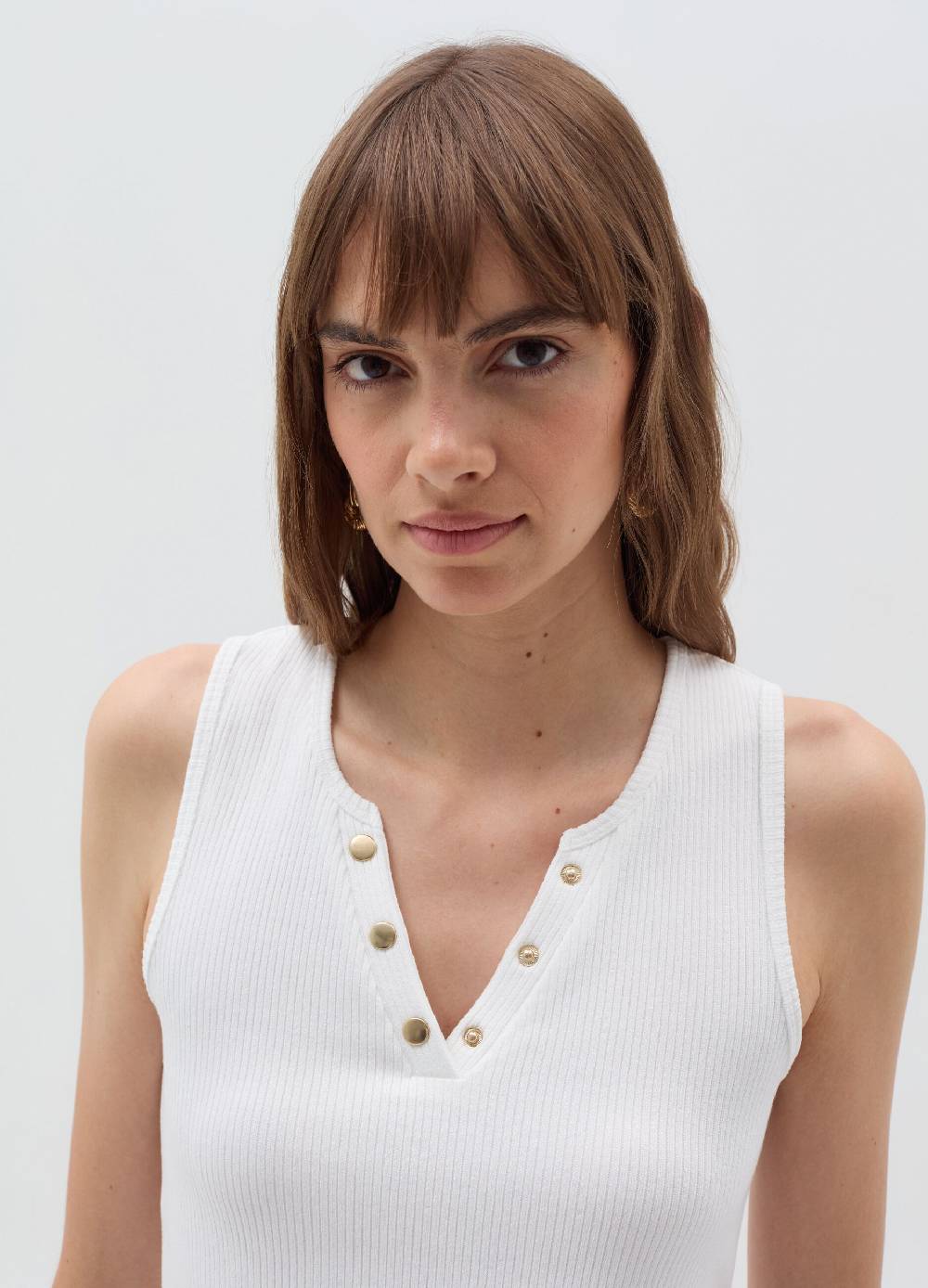 OVS Tank top scollo a V con bottoni Acquista Ora