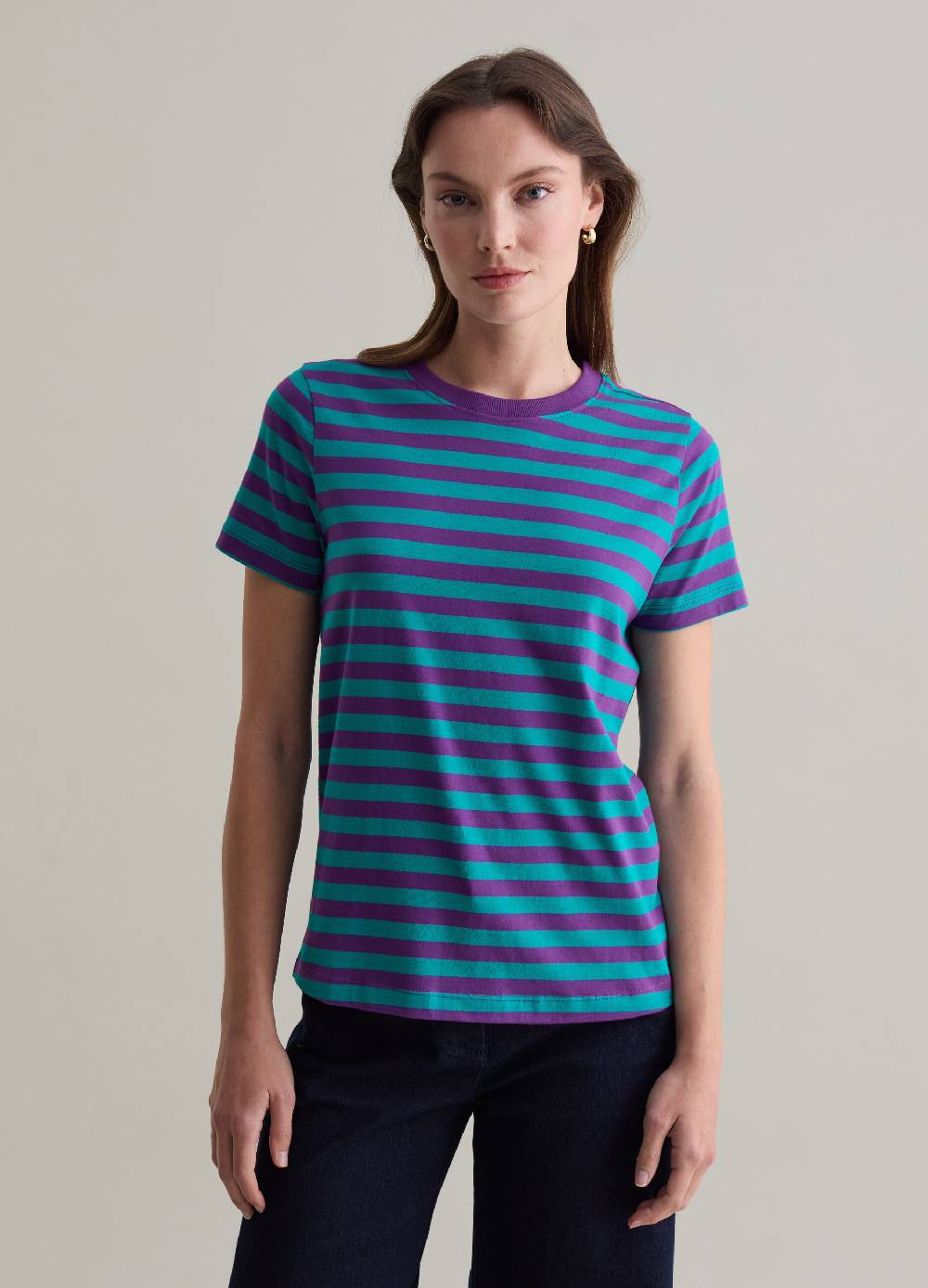 PIOMBO T-shirt in cotone Supima a righe Consegna Veloce
